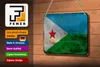 Blechschild Flagge Dschibuti 18x12cm Flag Djibouti Rost Produktbild-Vorschau 3