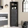 Eckschrank für Bad, Eckbadschrank mit 2 Fächern & Produktbild-Vorschau 4