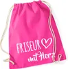 Huuraa Turnbeutel Friseur mit Herz 12 Liter Fuchsia Produktbild-Vorschau 1