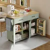 Carrito de cocina Merax con encimera plegable y cajones, Vista previa de la imagen del producto 4