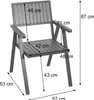2er-Set Gartenstuhl+Gartentisch HWC-J95, Stuhl Tisch, Produktbild-Vorschau 9