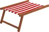 Liegestuhl rot-weiß Gartenliege Sonnenliege Deckchair Buche Produktbild-Vorschau 9