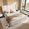 A bedroom scene with a bed, nightstand, and window. Náhled obrázku produktu