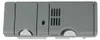A gray dishwasher dispenser with white knobs. Produktbild-Vorschau