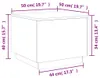 vidaXL Couchtisch mit LED-Leuchten Schwarz 50x50x40 cm Produktbild-Vorschau 8