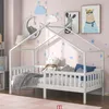 Merax dětská postel 90x200cm domeček s ochranou proti Náhled obrázku produktu 1