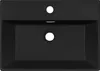 LuxeBath Lavabo da appoggio Square, 51,5x36x13 cm, nero Anteprima dell’immagine prodotto 2