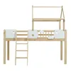 Hochbett, 90x200 cm, Kinderbett mit Lattenrost, Produktbild-Vorschau 9