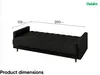 MEBLINI Sofa mit Schlaffunktion - Schlafcouch Ausziehbar - Produktbild-Vorschau 7