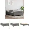 A bedroom scene with a bed, and three smaller images showing different views of the bed base. Produktbild-Vorschau