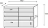 Masseno Kommode ADRIANO 120 cm Sideboard mit 8 Schubladen Produktbild-Vorschau 3