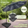 tillvex Alu Ampelschirm Blau LED Solar Ø 300 cm mit Kurbel Produktbild-Vorschau 4