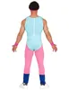 Sport Retro 80s Fun Outfit Gym Neon Look Herren Performance Produktbild-Vorschau 2