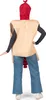 A person wearing a hot dog costume from the back. Produktbild-Vorschau