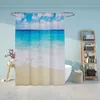 Relaxdays Tenda da doccia "Sandstrand", 180x200, antimuffa, Anteprima dell’immagine prodotto 2
