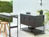 BELIANI Outdoor-Bartisch Schwarz Stahl 120 x 40 x 105 cm Produktbild-Vorschau 2