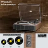 Walnuss Bluetooth-Plattenspieler Turntables mit 4 Produktbild-Vorschau 10