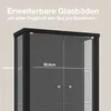 K-Möbel Hängevitrine Glas in Schwarz (80x60x25 cm) mit 2 Produktbild-Vorschau 5