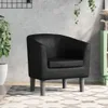 vidaXL Clubsessel Schwarz Kunstleder Produktbild-Vorschau 2