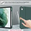 Demonstration of a tablet case with a built-in pencil holder and how to remove the pencil. Produktbild-Vorschau