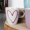 Barevné keramické hrnky s motivy srdce - 4-balení Náhled obrázku produktu 5