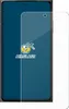 A screen protector is shown placed over a smartphone. Produktbild-Vorschau