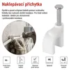 Kabelová příchytka 8 mm, bílá, 50 ks Náhled obrázku produktu