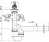 Drezový sifón trubkový DN40 s nerezovou mriežkou DN70 a 2 Náhľad obrázku produktu 3