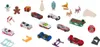 A collection of small toys and holiday-themed figurines arranged on a white background. Produktbild-Vorschau