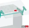 An illustration showing the installation of a lift mechanism, with a red arrow indicating movement. Produktbild-Vorschau