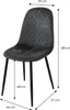 A diagram showing the dimensions of a chair. Produktbild-Vorschau