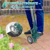 A person is using a weed brush trimmer on a brick pathway. Produktbild-Vorschau