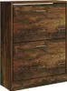vidaXL Schuhschrank Räuchereiche 63x24x81 cm Holzwerkstoff Produktbild-Vorschau 1