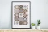 MuchoWow® Gerahmtes Poster Muster - Vintage - Braun - Produktbild-Vorschau 4