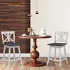 2er Set Barhocker drehbar, Küchenhocker aus Massivholz mit Produktbild-Vorschau 6