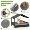 COSTWAY Lit pour chien d'extérieur, lit surélevé en rotin Voir les images du produit 7