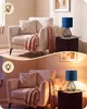 EDISHINE Nachttischlampe, Dunkelblau-Samt-Lampenschirm, Produktbild-Vorschau 5