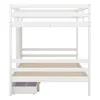 A white bunk bed with two drawers underneath. Náhled obrázku produktu