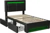 MODFU Čalouněná postel 90×190 s LED osvětlením a USB Náhled obrázku produktu 7