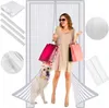 Magnetické siete na dvere 80/90/100 X 210/220 cm Biele Náhľad obrázku produktu 1