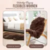 Echtes Lammfell 110cm Schaffell 100 % Naturfell – Produktbild-Vorschau 5