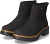 A pair of black women's boots with a thick sole and zipper closure, shown against a white background. Produktbild-Vorschau
