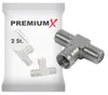 2x F-Stecker auf 2x F-Kupplungen Verbinder Adapter Koax- Produktbild-Vorschau 1