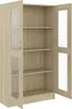 A wooden cabinet with glass doors. Produktbild-Vorschau