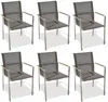 AS-S 4Stk Designer Gartenstuhl mit Armlehne KUBA-BRAUN Produktbild-Vorschau 1