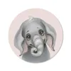 MuchoWow® Mauspad Mousepad Elefant - Rosa - Dschungel 50x50 Produktbild-Vorschau 1