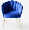 A blue velvet armchair with gold legs is shown against a white background. Produktbild-Vorschau