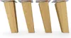 Four wooden furniture legs with metal tops, arranged in a row against a white background. Produktbild-Vorschau
