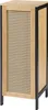 A tall, narrow laundry basket with a woven front panel and black metal legs. Podgląd zdjęcia produktu