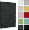 Plissee Estika ohne Bohren – 100 cm x 200 cm – Dunkelgrau – Produktbild-Vorschau 1